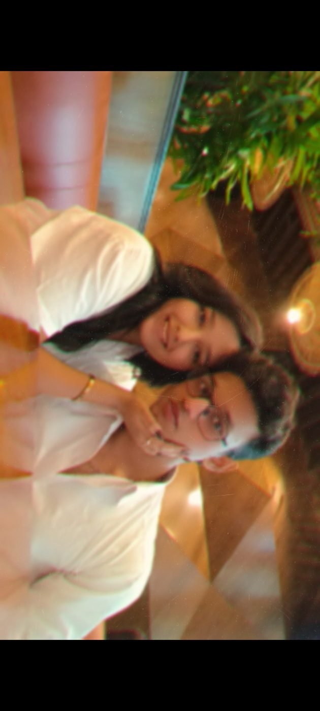 Blurry warm hug photo